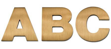 Image of our Helvetica Bold font Cast Metal Letter
