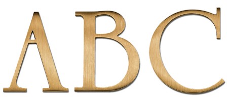 Image of Gemini cast metal letter in UNIVERSITY ROMAN BOLD font style.