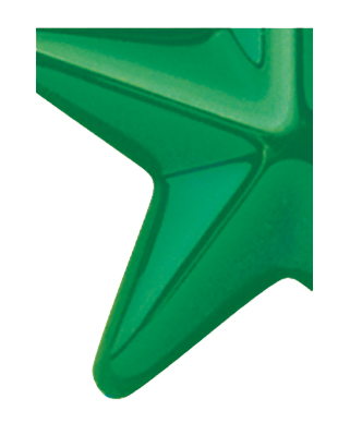Image of Gemini formed plastic letter using Number 2108 Light Green CAB Renewal Plastic.