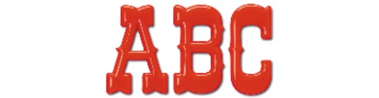 Image of our Barnum Classic font Formed Plastic Letter