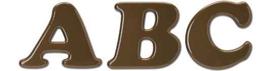 Image of our Cooper Black Italic font foam 3D Letters