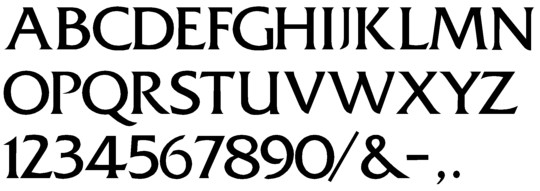Image of our Fritz Quadrata font Formed Plastic Letter