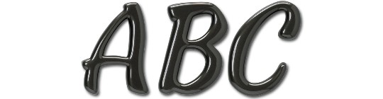 Image of our Italicized Script font Formed Plastic Letter