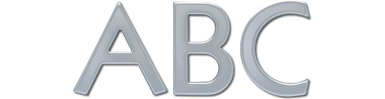 Image of our Kabel font Formed Plastic Letter