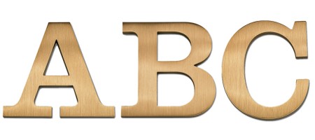 Image of Gemini cast metal letter in CLARENDON MEDIUM font style.