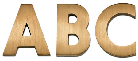 Image of Gemini cast metal letter in FUTURA font style.