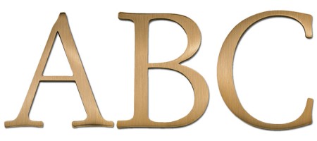 Image of Gemini cast metal letter in GARAMOND REGULAR font style.