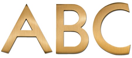 Image of Gemini cast metal letter in KABEL font style.