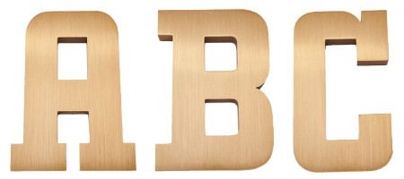 Image of Gemini cast metal letter in KEGGER font style.