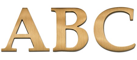 Image of Gemini cast metal letter in PALATINO SEMIBOLD font style.