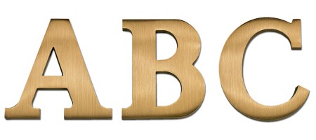 Image of Gemini cast metal letter in ROMAN font style.