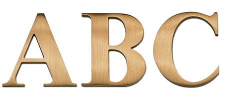 Image of Gemini cast metal letter in TIMES BOLD font style.