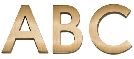 Image of Gemini cast metal letter in TWENTIETH CENTURY font style.