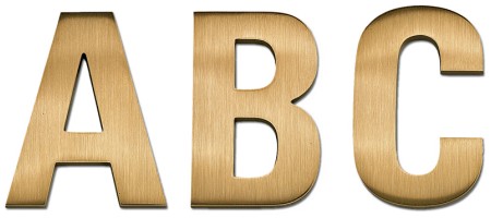 Image of Gemini cast metal letter in UNIVERS 67 font style.