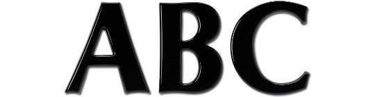 Image of Gemini formed plastic letter in optima-semi-bold font style.