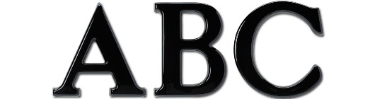 Image of Gemini formed plastic letter in roman-classic font style.